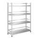 Stainless steel rack with guardrail kitchen storage rack microwave oven storage rack multifunctional balcony storage rack shelf flower rack