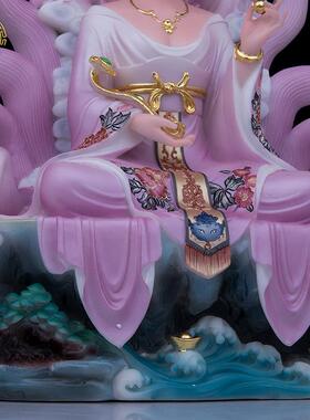 2026汉白玉九尾娘娘神像高档男女九尾狐九姑娘青丘帝君客厅装饰品