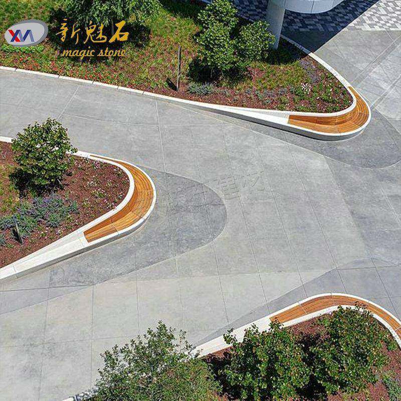 清水混凝土树池松木竹木与水泥组合户外公园景观座椅树池花池长椅,淘宝优惠券,粉丝福利购,淘宝优惠卷