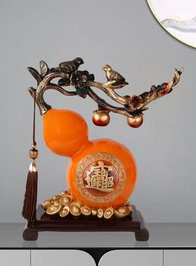 电视柜上的装饰品摆件高级感客厅新中式如意葫芦招财客厅玄关酒柜