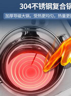 优厨派商用熬汤炖肉双头高压锅定时定温电磁炉灶酒店厨房设备