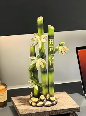 节节高升富贵竹子入户玄关装饰摆饰轻奢高档客厅电视柜壁龛工艺礼