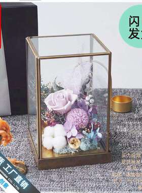 中号北欧摆件式客厅玄关酒柜几何玻璃罩摆设创意样板房家居装饰品