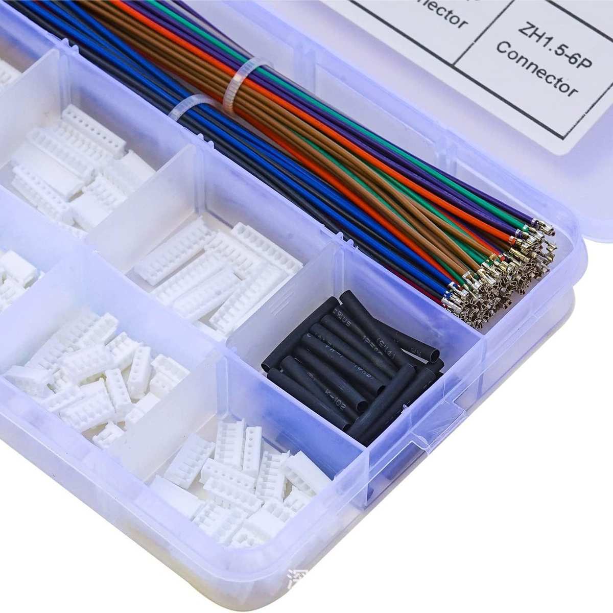 ZH1.5MM连接器插座套件 压接电缆端子线配套2345678910P胶壳盒装 - 图3