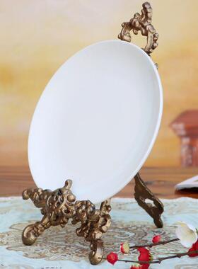 轻奢盘子支架展示盘架客厅酒柜玄关桌面画架相框装饰摆件家居饰品