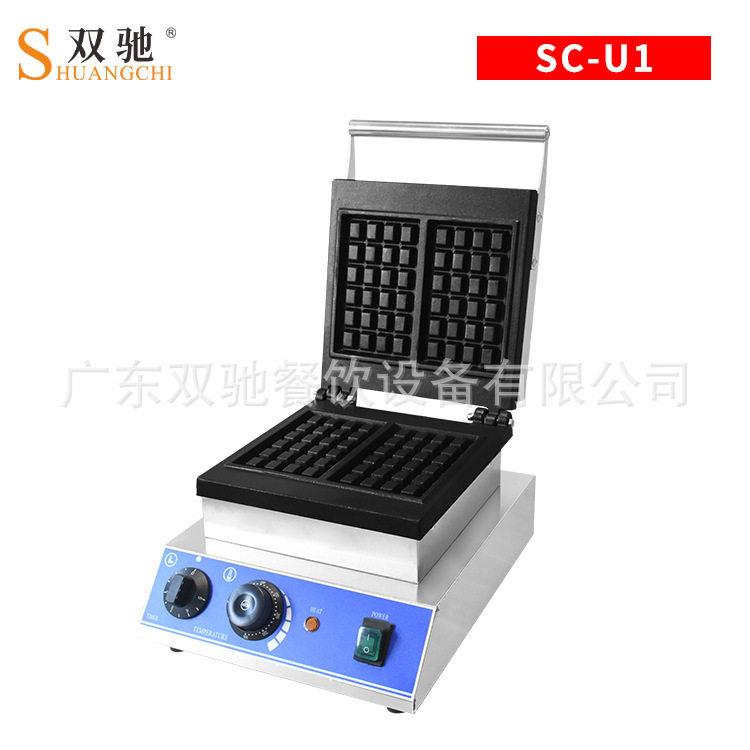 Shuangchi factory direct sales commercial square waffle oven machine electric heating waffle machine household crispy machine breakfast snacks