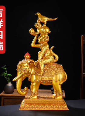 藏传供奉和睦四瑞吉祥居家四兽摆件藏式吉祥四瑞摆件