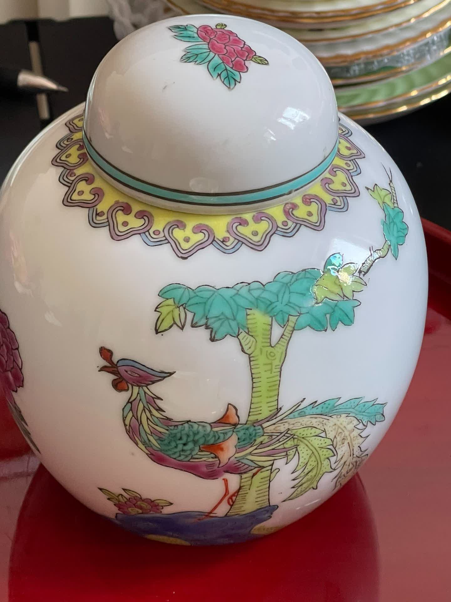 買い限定 景徳鎮製 粉彩 上鉢 描き 雪景色 陶磁器 アンティーク