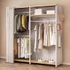 Wardrobe metal perforated board for rental housing, one-piece free assembly, small apartment wardrobe, simple floor-to-ceiling bedroom home use