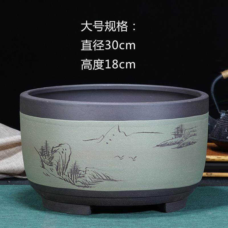 紫砂花盆特大花盆吊兰绿萝花盆阳台种菜创意盆景绿植盆栽多肉树桩,淘宝优惠券,粉丝福利购,淘宝优惠卷