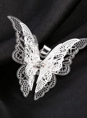 hollow butterfly necklace Female choker 蝴蝶项炼翅膀吊坠饰品