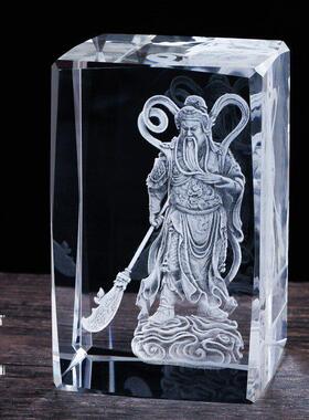 水晶内雕观音菩萨如来佛关公地藏佛像南无阿弥陀佛像供奉家用摆件