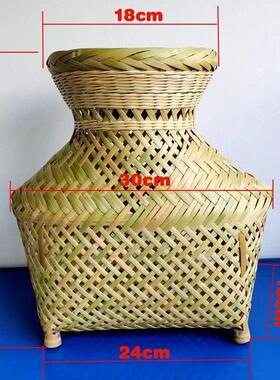 传统捕鱼篓手工竹编有孔竹篓家用编织鱼筛子鱼篓竹制品老式亮鱼篓