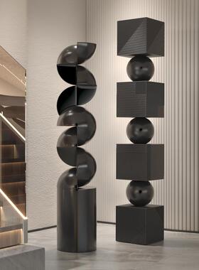 无尽之柱落地摆件酒店雕塑售楼处走了玄关空间软装抽象异形
