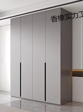 现代实木衣柜家用卧室小户型一门到顶对开门三四五六门大衣橱