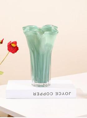 现代简约玻璃花瓶艺术大师系列创意水培容器花插玻璃饰品白菜摆件