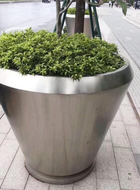 厂家简约户外组合不锈钢花池圆形大型创意花箱花槽树池种植箱