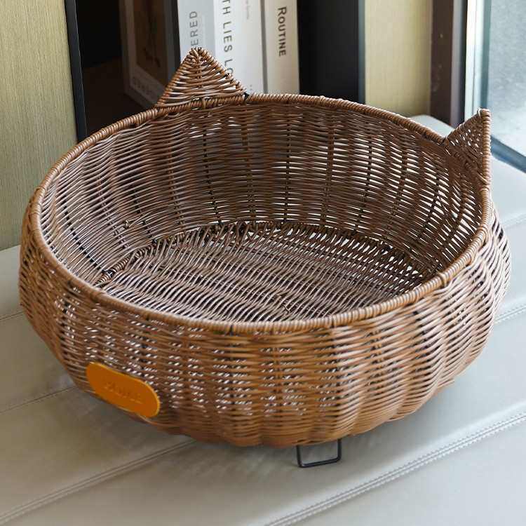 宠物猫咪防潮产房睡觉猫宠物狗猫狗窝窝床保暖仿猫四季猫通用藤窝,淘宝优惠券,粉丝福利购,淘宝优惠卷