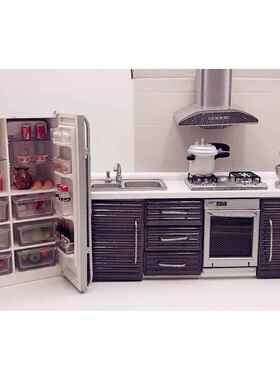 Miniature DollHouse娃娃屋仿真迷你木制家具 厨房套装