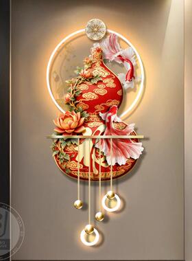 立高级感葫BJ-葫芦芦坠玄关装壁饰画福字锦鲤走廊过道挂画体吊带