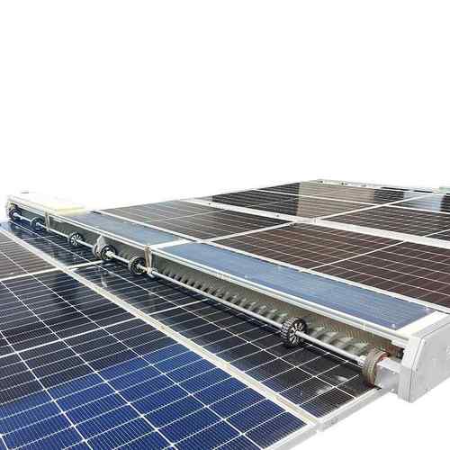 光伏电站太阳能板滑动清洁光伏清洗机器人滚刷光伏板清洗清雪设备 - 图1