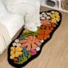 Dopamine flower bedroom bedside blanket children girl room long plush carpet irregular bay window mat special shape
