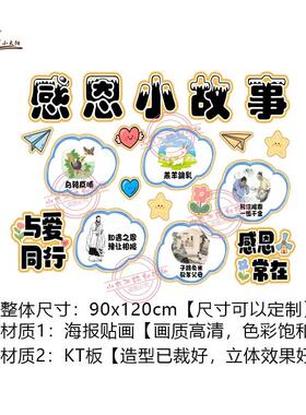 感恩节主题黑板报装饰墙贴中小学校环境文化布置教室走廊班级材料