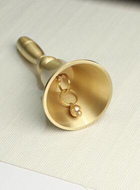 大号黄铜铃铛金色摇铃菜金刚铃开饭铃LX-BJ-30传铃手上课铃提醒小