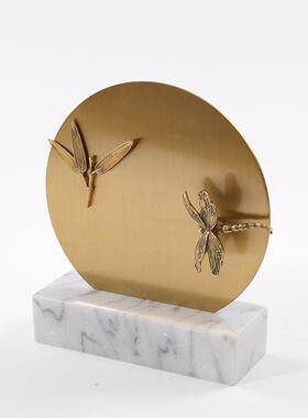 新式属创意金装饰YH007摆设书房办公桌书柜中几博古茶架售楼处软