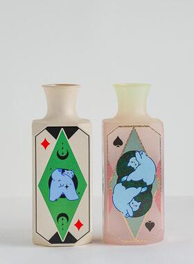 明亮和出生日记联名玻璃花瓶乔迁礼物高级礼品的风格桌面装饰
