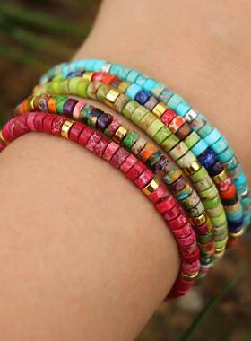 Nautral Stone 2x4mm Blue Emperor Stone Blood Stone Tiger Eye