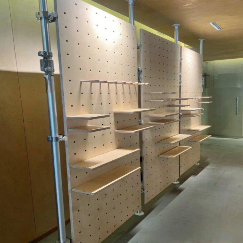 Industrial style marine board sideboard hole board screen partition storage rack decorative storage rack overhead display rack