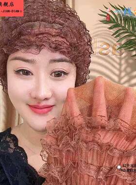 化疗后光头帽子女秋季薄款蕾丝帽时尚假发帽脱发妈妈专用遮白发帽