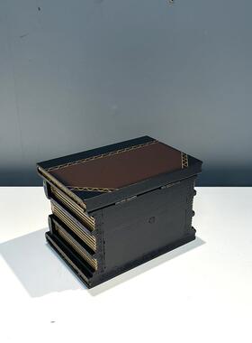 欧式仿真复古假书收纳摆件电视柜装饰品木质书本仿真书立拍摄道具