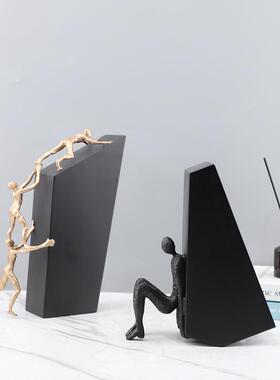 北欧轻奢高端几何抽象金属人物艺术摆件客厅卧室电视柜家居装饰品