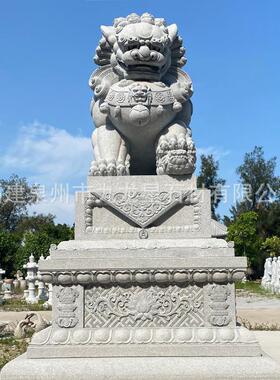 石狮雕塑汉白玉石雕石狮子一对家镇用宅石狮门口雕塑户外大型摆件