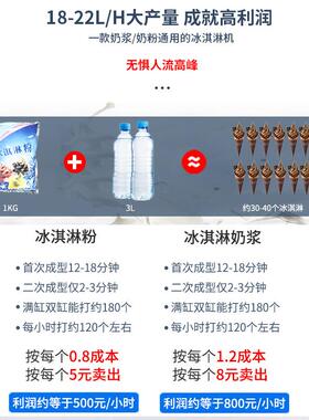 麦康冰激凌机商用立式小型雪糕机全自动甜筒机家用摆摊软冰淇淋机
