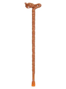 登山杖工艺品桃木龙头拐杖木雕