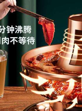 电铜火锅木炭插电老式家用碳鸳鸯锅铜锅两用纯铜涮羊肉炉一件起批