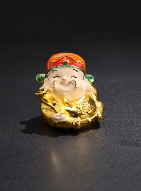 福禄CF-06158寿合金琅载彩模具珐摆件家居桌面可爱客办公室车厅装