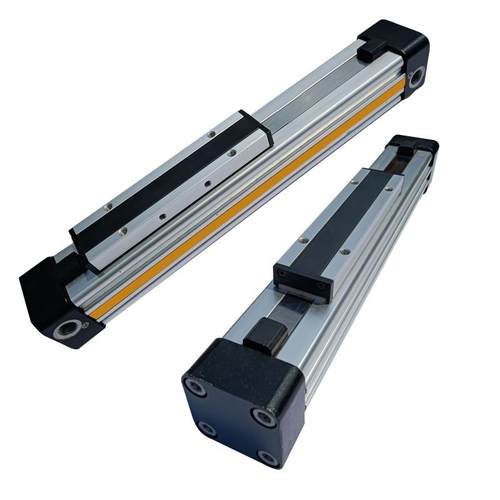 可调机械式高速无杆气缸带缓冲导轨长行程OSP-P16-25-32-40-50-63 - 图3