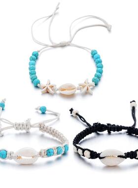Simple Natural Stone Hand-woven Shell Bracelet Adjustable