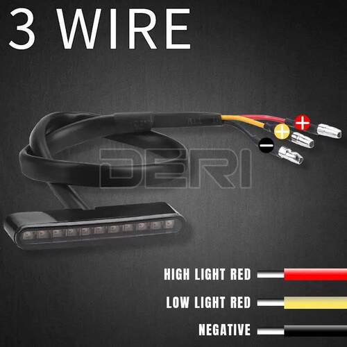 Universal mini 12V Motorcycle Rear Brake LED Tail Stop Light - 图3