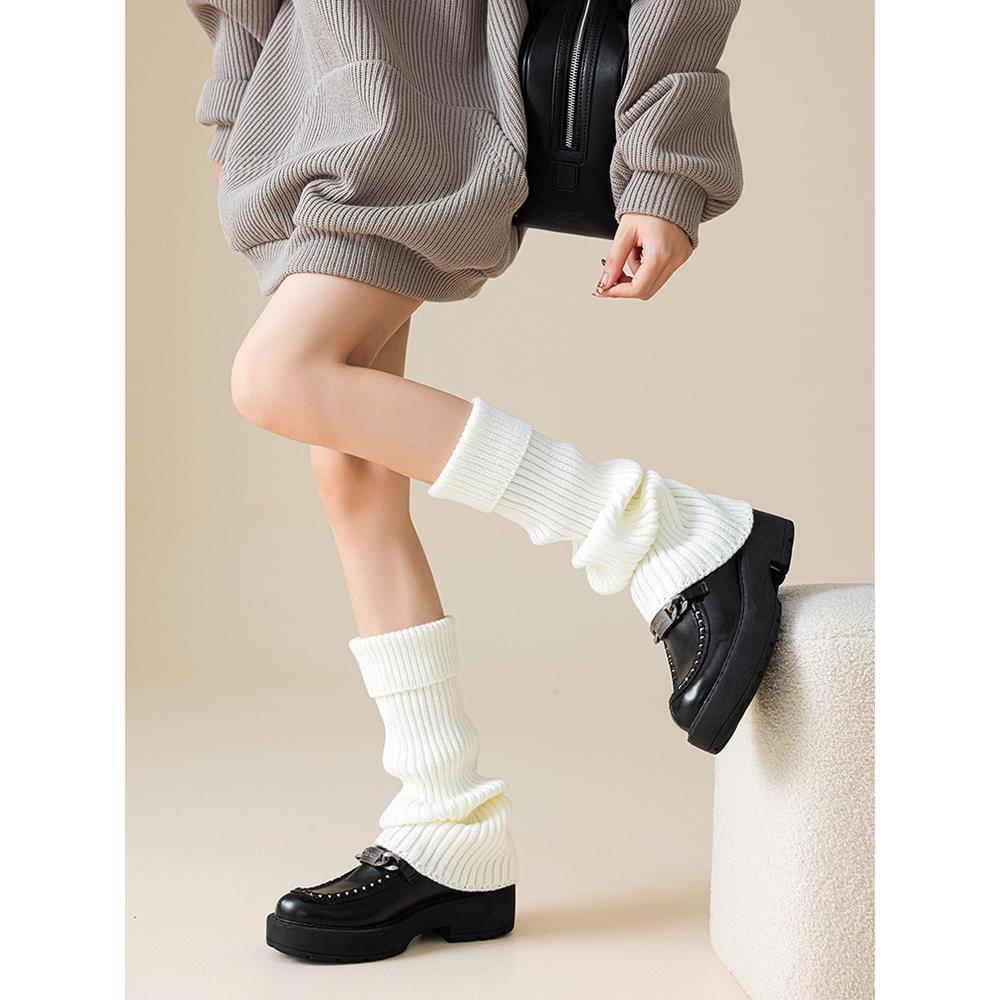 堆堆袜套秋冬季保暖显瘦y2k小腿袜子女2025新款爆款护膝中筒腿套 - 图1
