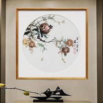 Fine-framed painting frame Xiaoxiang Changkai Famous Hand Plotter Country Painting Flowers Birds Pomegranate Hung Painting Truth Auction Xuan Guan Restaurant