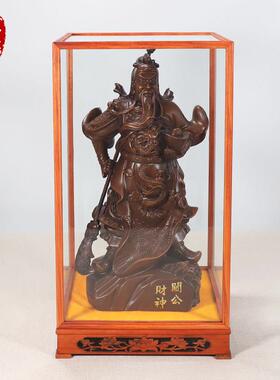 玻璃防尘罩展示盒宝笼可定制红实木工艺品奇石头花瓶文玩收藏底座