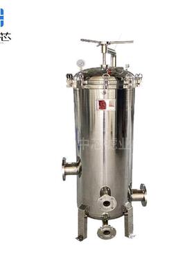 中芯滤业 四袋式污水过滤器 化工摇臂式不锈钢袋式水过滤器