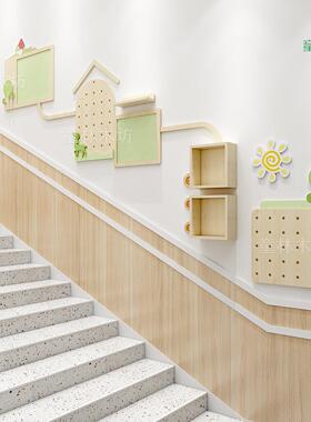 幼儿园走廊楼梯文化墙环创布置成品展示板公示栏立体墙贴墙面装饰