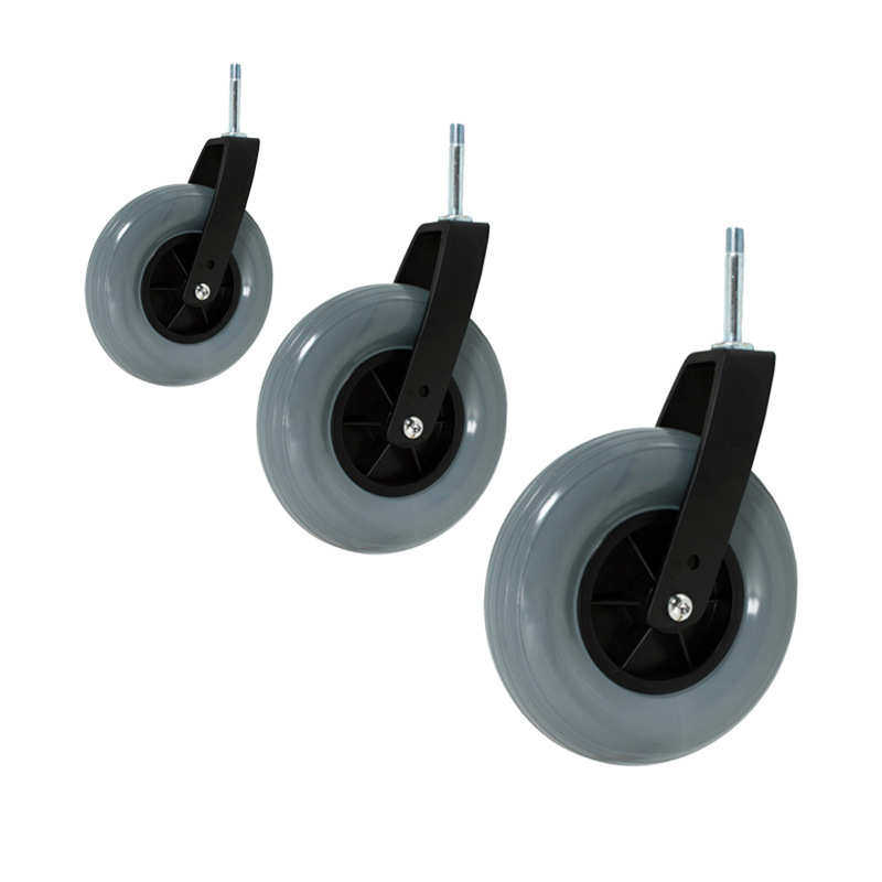 万向轮 办公椅旋转小脚轮电动代步车前轮 带前叉8寸PU实心小圆轮,淘宝优惠券,粉丝福利购,淘宝优惠卷