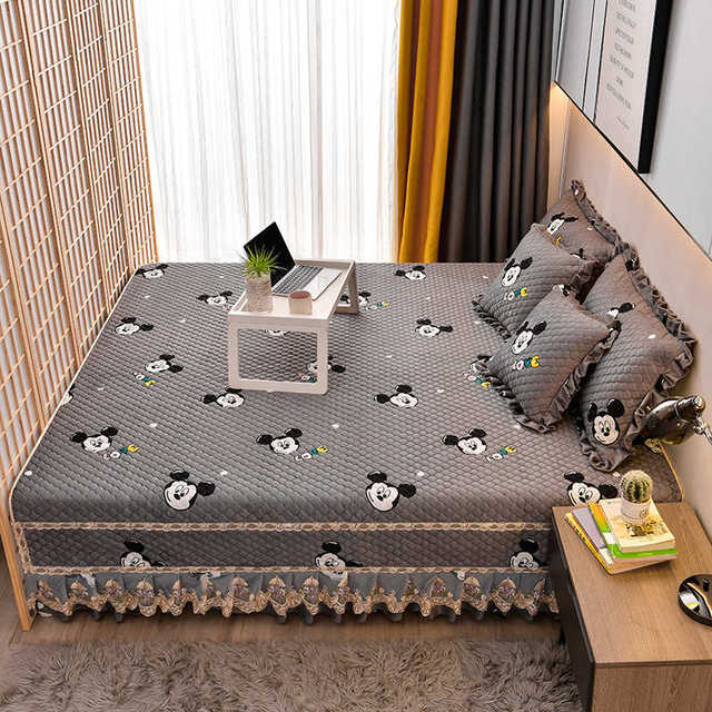 Special bed sheets for Autumn and Winter Crystal Velvet Tatami Bed Cover Rural Rural Large Kang Cover Kang Single Anti-Slip Can be customized